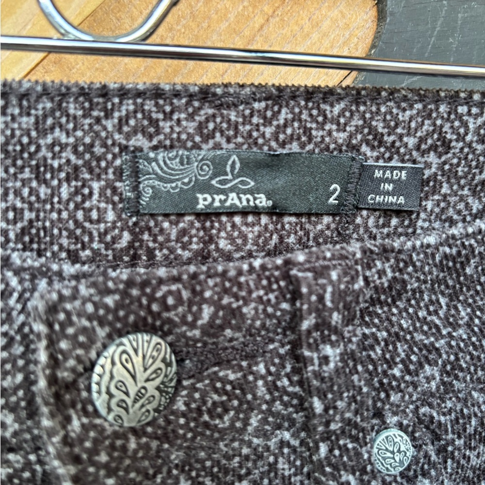 Prana Textured Dark Gray Corduroy Pants sz 2 - Picture 3 of 4